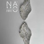 Alas pared 64cm Blanco + Dorado