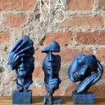 Set Rostros Silencio Sueño Impaciencia Azul