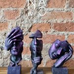 Set Rostros Silencio Sueño Impaciencia Morado