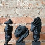 Set Rostros Silencio Sueño Impaciencia Negro