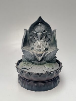 Fuente de Agua Ganesha Meditación Flor de Loto 28 cm